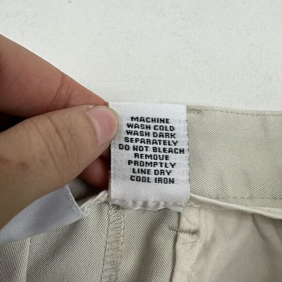 Slazenger Men's Beige Pleated Shorts Size 34 100% Polyester Golf 9" Inseam - Picture 4 of 6